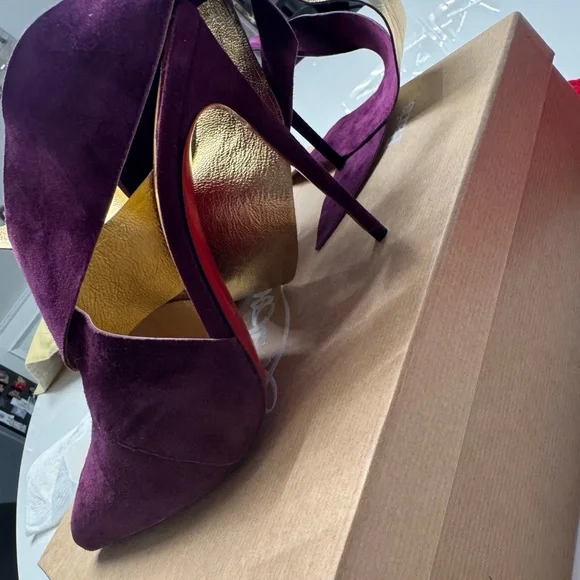 Christian Louboutin Burgundy Heeled Boots - Picture 10 of 13